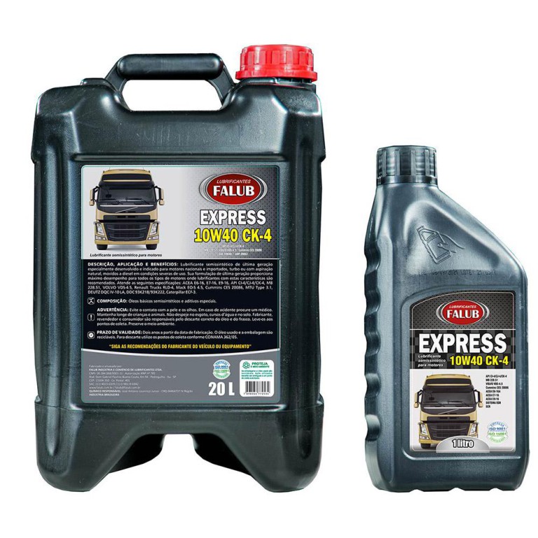 FALUB EXPRESS SAE 10W40 – API – CK-4 / CI-4 / CJ-4 SEMI SINTÉTICO FALUB EXPRESS SAE 10W40 – API – CK-4 / CI-4 / CJ-4 SEMI SINTÉTICO